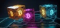 Connected Bitcoin Cubes in Blockchain AI Generative