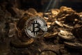 Bitcoin currency, as valuable as gold itself. Ai generated
