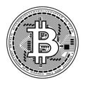 Bitcoin Currency in Black and White