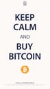 Bitcoin currency icon and poster design. vector digital money logo