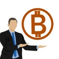 Bitcoin currency investment platform with virtual wallet and trading opportunities to earn money