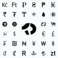 bitcoin dark icon. Crepto currency icons universal set for web and mobile Royalty Free Stock Photo