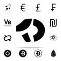 bitcoin dark icon. Crepto currency icons universal set for web and mobile Royalty Free Stock Photo