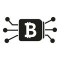 Bitcoin data icon simple vector. Block chain Royalty Free Stock Photo