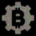 Bitcoin Development Gear Halftone Composition of Circles