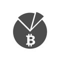 bitcoin diagram money silhouette vector icon