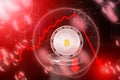 Bitcoin Diamond BCD bubble, crash down drop Royalty Free Stock Photo