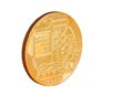 Bitcoin digital cryptocurrency gold coin Royalty Free Stock Photo