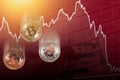 Bitcoin digital cryptocurrency value price fall drop