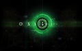 Bitcoin digital currency logo green