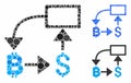 Bitcoin dollar flow chart Composition Icon of Circles