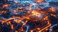 Bitcoin Embedded in Computer Circuit Royalty Free Stock Photo