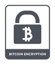 bitcoin encryption icon in trendy design style. bitcoin encryption icon isolated on white background. bitcoin encryption vector