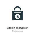 Bitcoin encryption vector icon on white background. Flat vector bitcoin encryption icon symbol sign from modern cryptocurrency