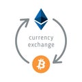 Bitcoin and ethereum currency exchange