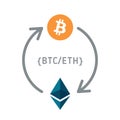 Bitcoin and ethereum currency exchange