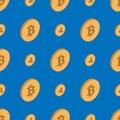 Bitcoin, Etherium Cryptocurrency Seamless Pattern.
