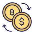 Bitcoin exchange, bitcoin, coins, dollar fully editable vector icons Bitcoin exchange, bitcoin, coins, dollar fully editable vect Royalty Free Stock Photo