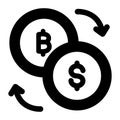 Bitcoin exchange, bitcoin, coins, dollar fully editable vector icons