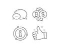 Bitcoin exchange line icon. Cryptocurrency coin sign. Vector