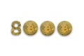 8000 bitcoin exchange rate, isolated. Crypto currency style for design