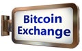 Bitcoin Exchange on billboard background