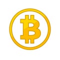 Bitcoin flat icon for internet money