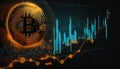 Bitcoin - Get in on the crypto game with BTC. This rising graph shows its potential - ai generated