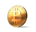 Bitcoin Gold BTG isolated on white background with copy space Royalty Free Stock Photo