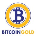 Bitcoin gold sign icon for internet money