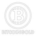 Bitcoin gold sign icon for internet money