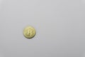 Bitcoin golden coin white back ground. Business and financel concept