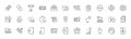 Bitcoin graph, Currency rate and Phone message line icons. For web app, printing. Line icons. Vector