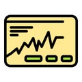 Bitcoin graph icon vector flat