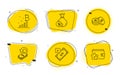 Bitcoin graph, Rejected payment and Cashback icons set. Savings, Cash and Loyalty program signs. Vector