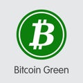 Bitcoin Green - Cryptocurrency Coin Image.