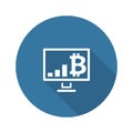 Bitcoin Growing Chart Icon.