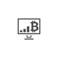 Bitcoin Growing Chart Icon.