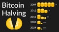 Bitcoin Halving 2024. Block reward reduced in two times. Deflationary currency.