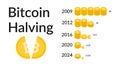 Bitcoin Halving 2024 vector illustation Royalty Free Stock Photo