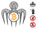 Bitcoin Happy Monster Web Vector Mesh Illustration