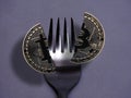 Bitcoin hard-soft fork Royalty Free Stock Photo