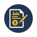Bitcoin hardware, bitcoin, page, analysis fully editable vector icons Royalty Free Stock Photo
