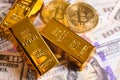 The bitcoin has a high volatility, compared to gold that maintains a stable price in the financial markets