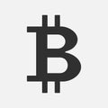 Bitcoin icon. Crypto currency, virtual electronic, internet money. coin logo. Vector illustration Royalty Free Stock Photo