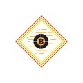 Bitcoin icon vector illustration design