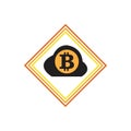 Bitcoin icon vector illustration design