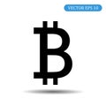Bitcoin icon. vector illustration eps 10
