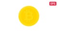 Bitcoin Icon. Vector isolated illustration Royalty Free Stock Photo