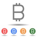 Bitcoin icon vector logo Royalty Free Stock Photo